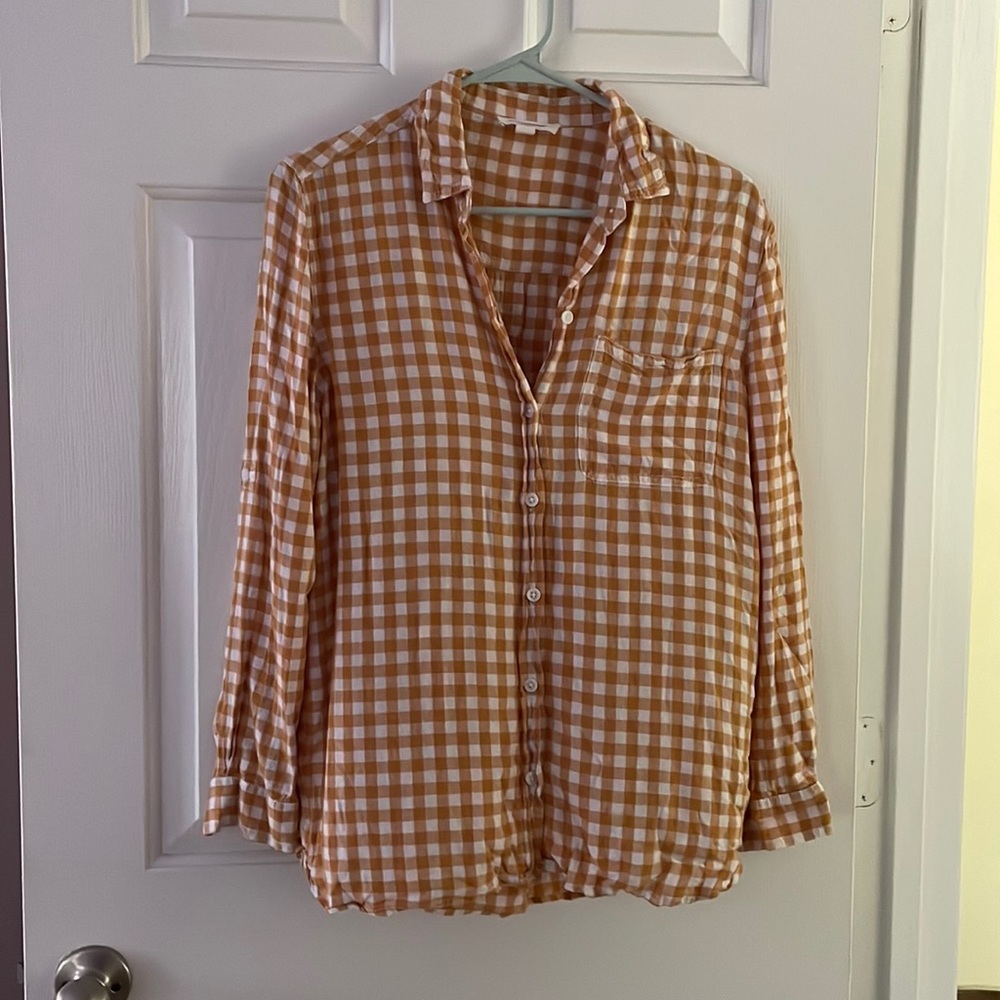 Beach lunch lounge gingham shirt